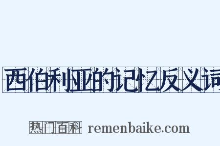 西伯利亚的记忆反义词是什么意思的图片